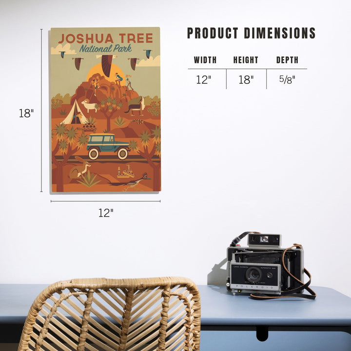 Joshua Tree National Park, California, Geometric National Park Series, Lantern Press Artwork, Wood Signs and Postcards Wood Lantern Press 