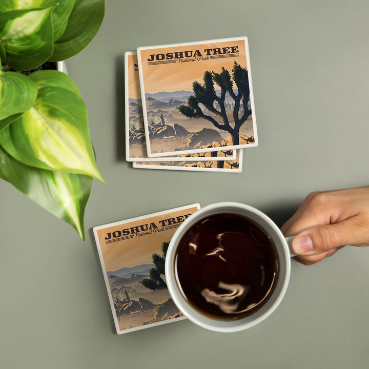 Joshua Tree National Park, California, Lithograph, Coasters Coasters Lantern Press 