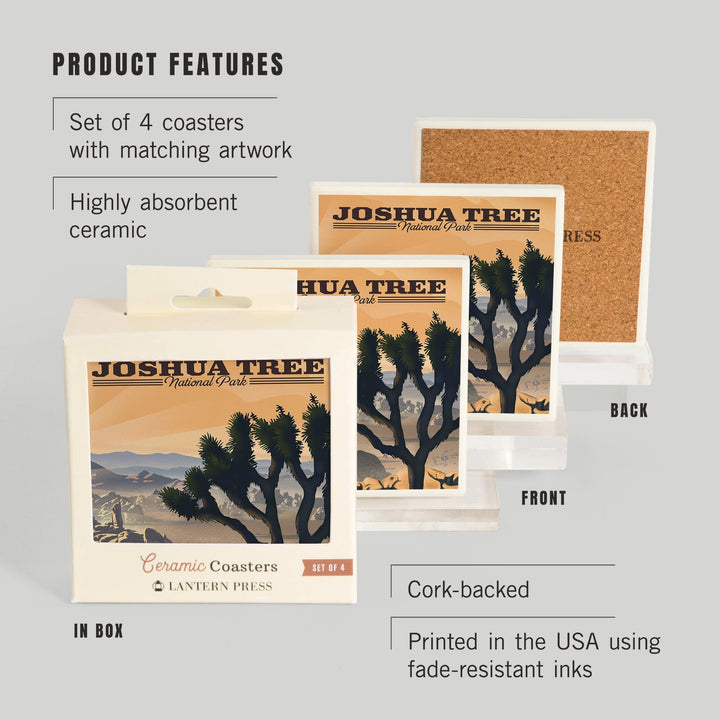 Joshua Tree National Park, California, Lithograph, Coasters Coasters Lantern Press 