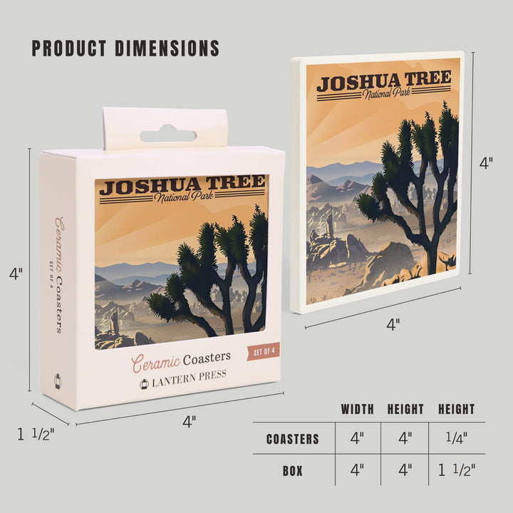 Joshua Tree National Park, California, Lithograph, Coasters Coasters Lantern Press 