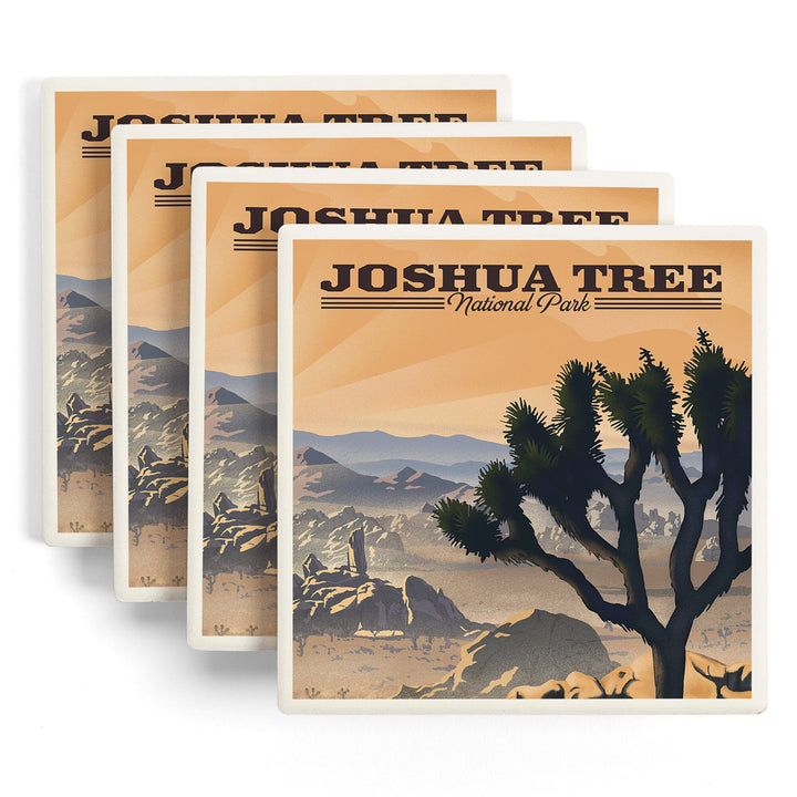Joshua Tree National Park, California, Lithograph, Coasters Coasters Lantern Press 