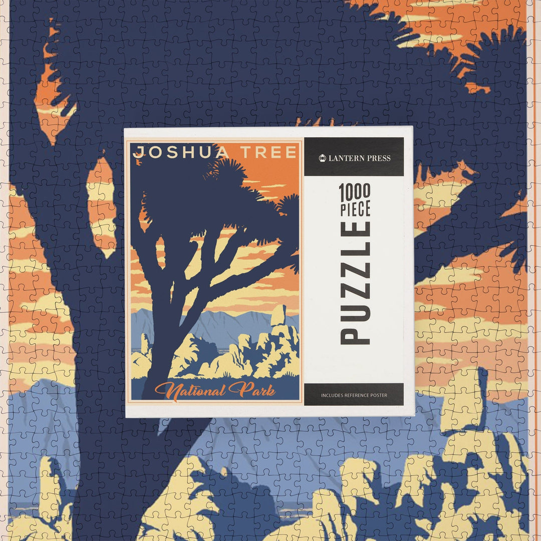Joshua Tree National Park, California, Lithograph, Jigsaw Puzzle Puzzle Lantern Press 