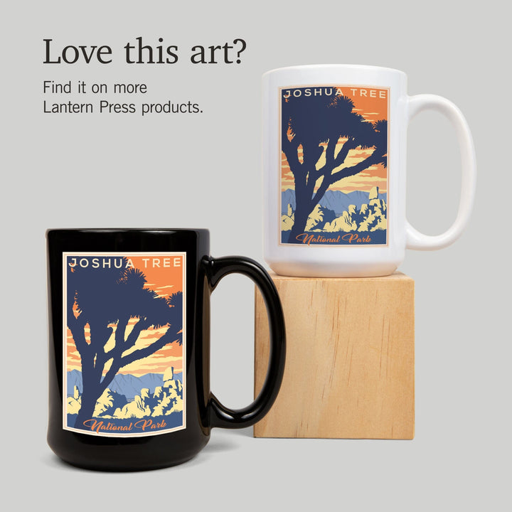 Joshua Tree National Park, California, Lithograph, Lantern Press Artwork, Ceramic Mug Mugs Lantern Press 
