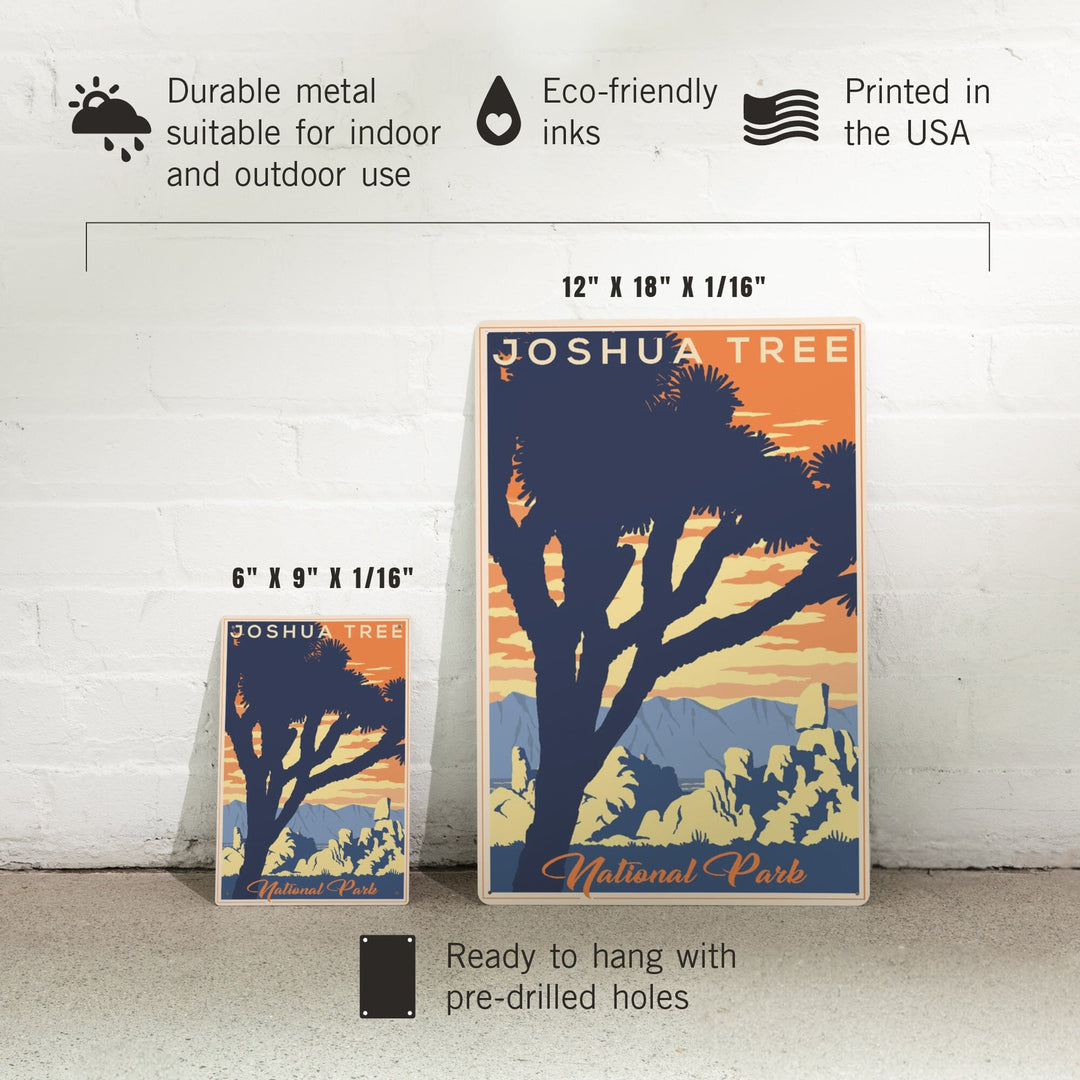 Joshua Tree National Park, California, Lithograph, Metal Signs Metal Lantern Press 