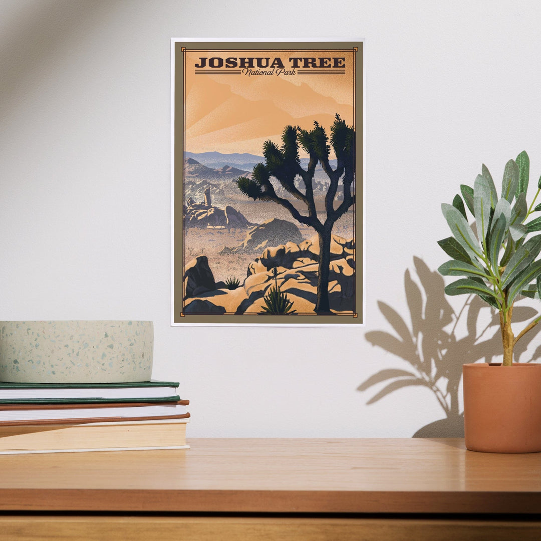 Joshua Tree National Park, California, Lithograph National Park Series, Art & Giclee Prints Art Lantern Press 