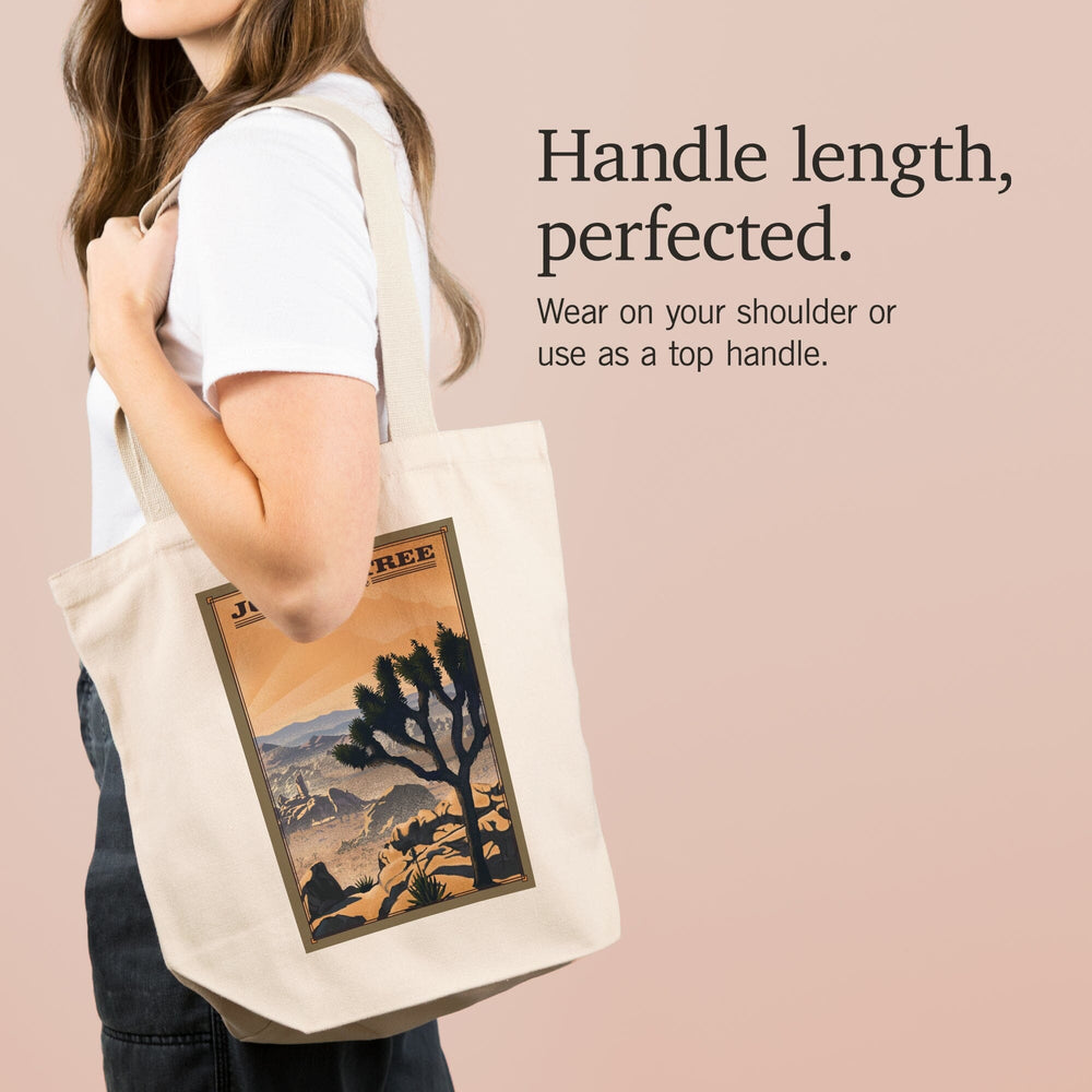 Joshua Tree National Park, California, Lithograph National Park Series, Tote Bag Totes Lantern Press 
