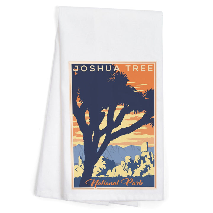 Joshua Tree National Park, California, Lithograph, Organic Cotton Kitchen Tea Towels Kitchen Lantern Press 