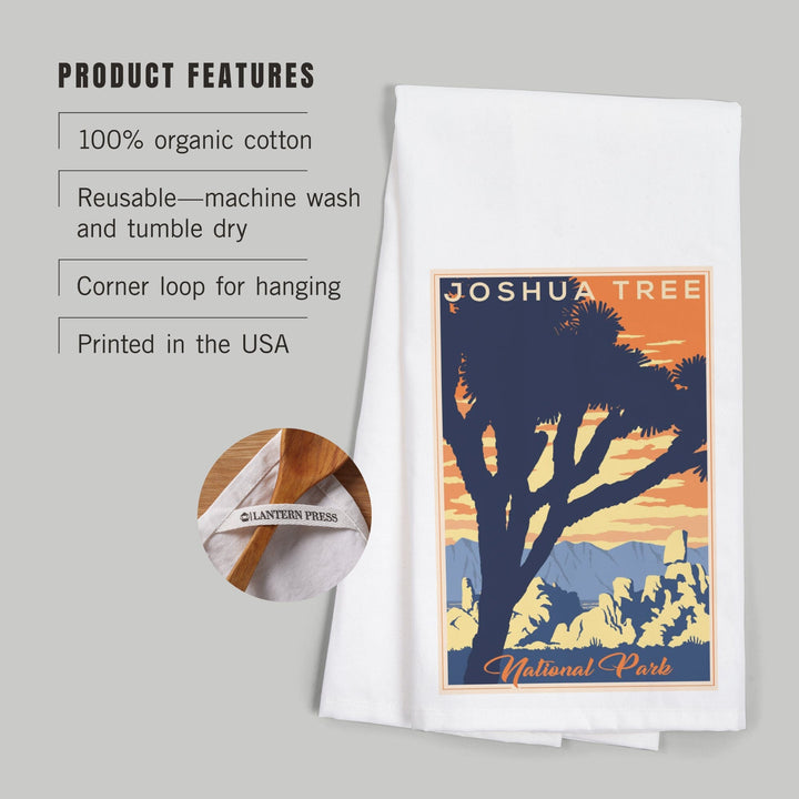 Joshua Tree National Park, California, Lithograph, Organic Cotton Kitchen Tea Towels Kitchen Lantern Press 