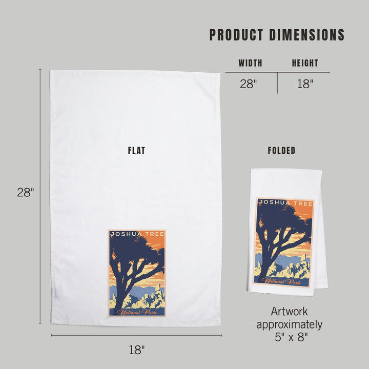 Joshua Tree National Park, California, Lithograph, Organic Cotton Kitchen Tea Towels Kitchen Lantern Press 