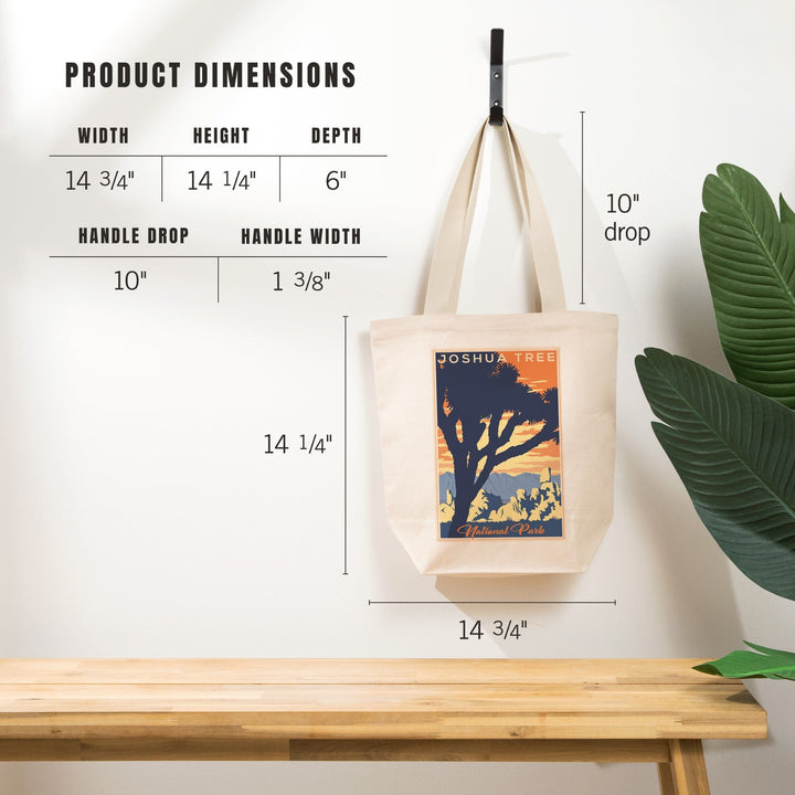 Joshua Tree National Park, California, Lithograph, Tote Bag Totes Lantern Press 