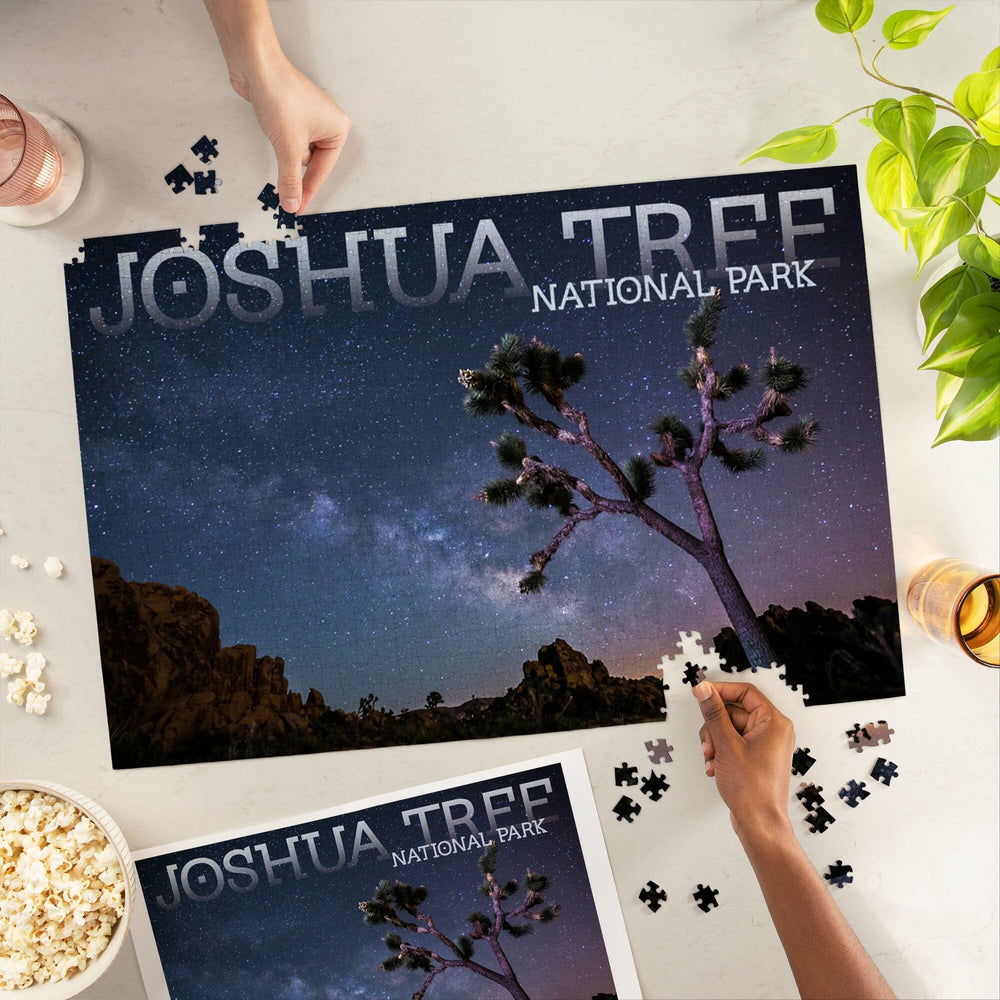 Joshua Tree National Park, California, Milky Way, Jigsaw Puzzle Puzzle Lantern Press 