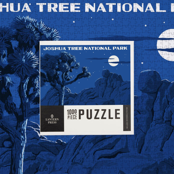 Joshua Tree National Park, California, Night Scene, WPA, Jigsaw Puzzle Puzzle Lantern Press 