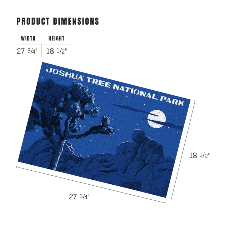 Joshua Tree National Park, California, Night Scene, WPA, Jigsaw Puzzle Puzzle Lantern Press 
