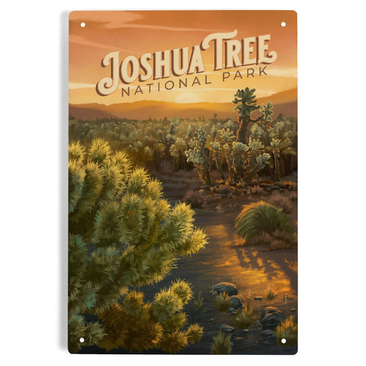 Joshua Tree National Park, California, Oil Painting, Metal Signs Metal Lantern Press 