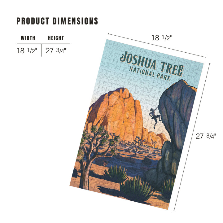 Joshua Tree National Park, California, Painterly National Park Series, Jigsaw Puzzle Puzzle Lantern Press 