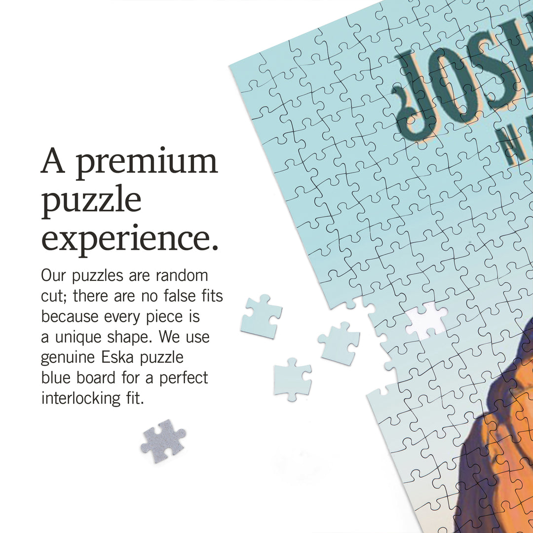 Joshua Tree National Park, California, Painterly National Park Series, Jigsaw Puzzle Puzzle Lantern Press 