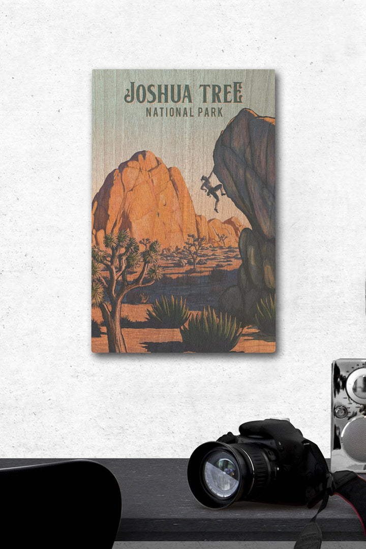 Joshua Tree National Park, California, Painterly National Park Series, Wood Signs and Postcards - Lantern Press