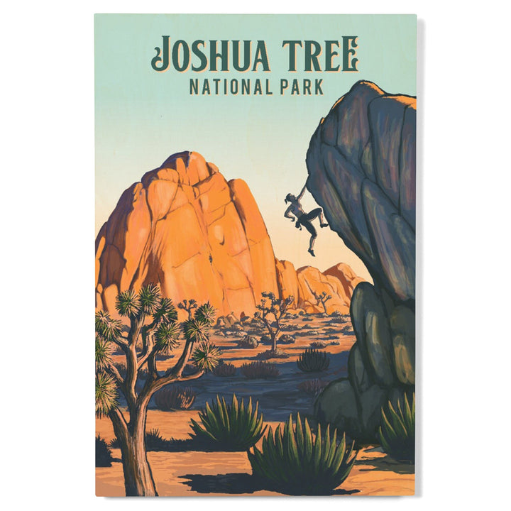 Joshua Tree National Park, California, Painterly National Park Series, Wood Signs and Postcards - Lantern Press