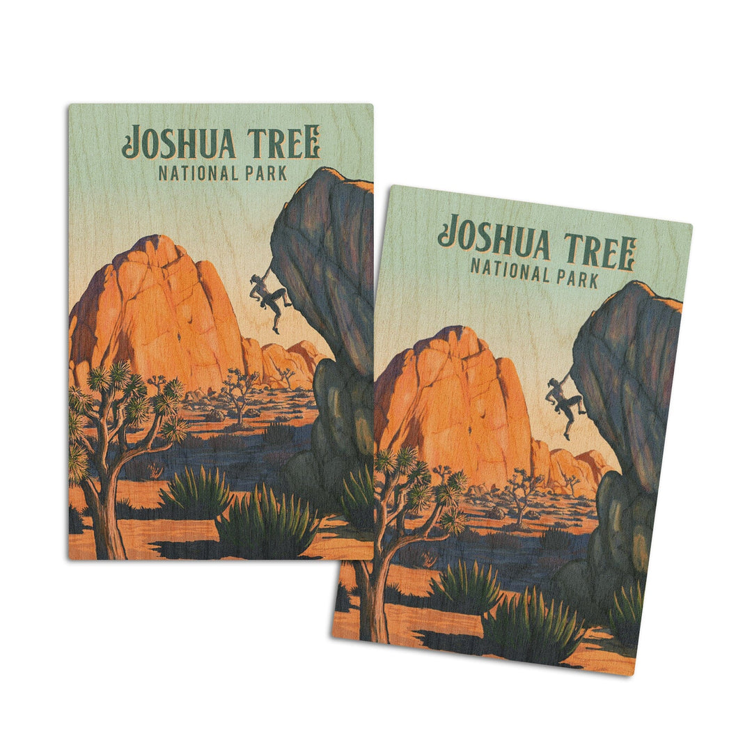 Joshua Tree National Park, California, Painterly National Park Series, Wood Signs and Postcards - Lantern Press