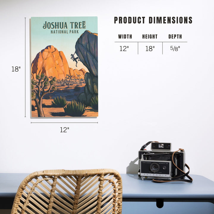 Joshua Tree National Park, California, Painterly National Park Series, Wood Signs and Postcards - Lantern Press