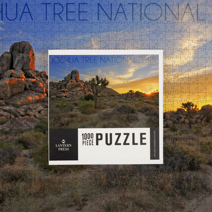 Joshua Tree National Park, California, Sunrise, Jigsaw Puzzle Puzzle Lantern Press 
