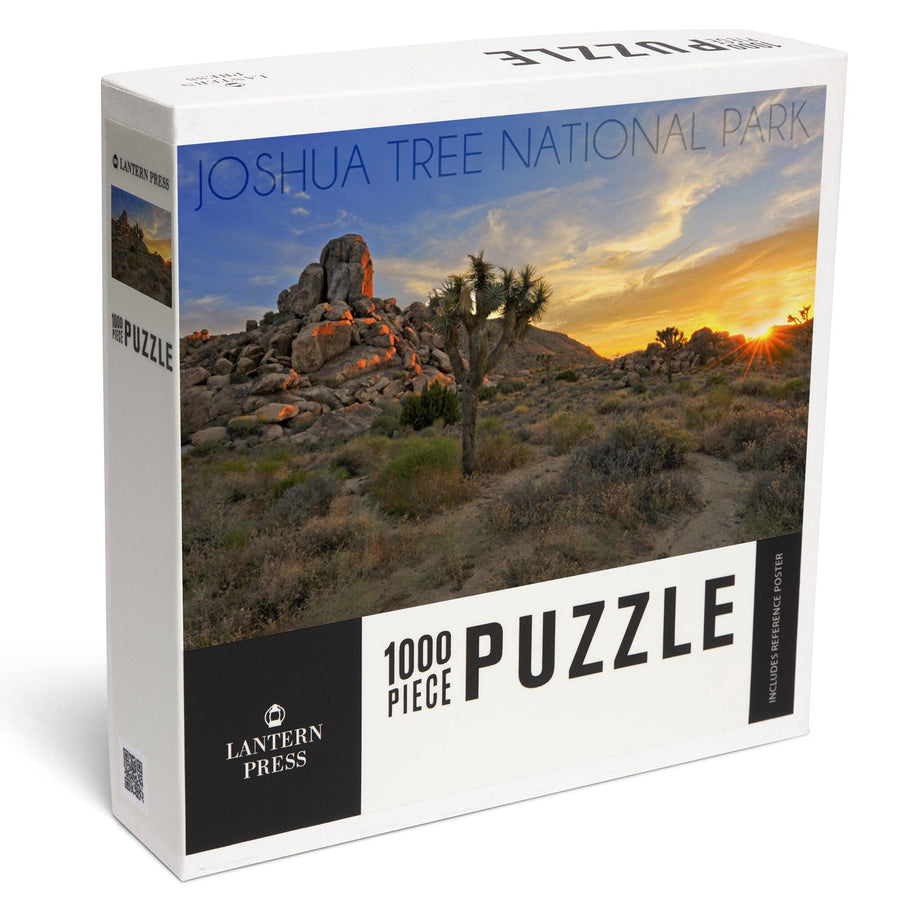 Joshua Tree National Park, California, Sunrise, Jigsaw Puzzle Puzzle Lantern Press 