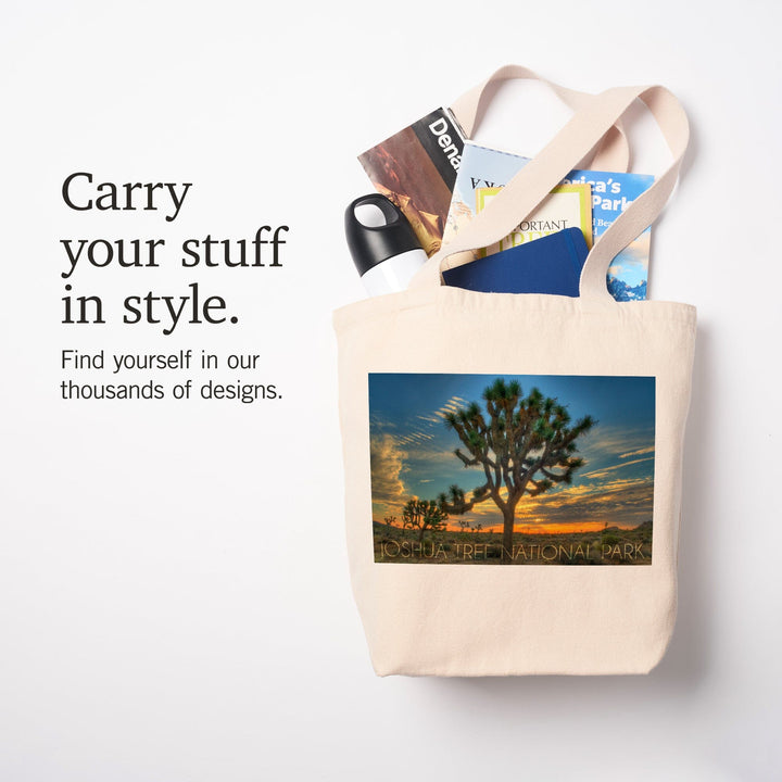 Joshua Tree National Park, California, Tree in Center, Tote Bag Totes Lantern Press 