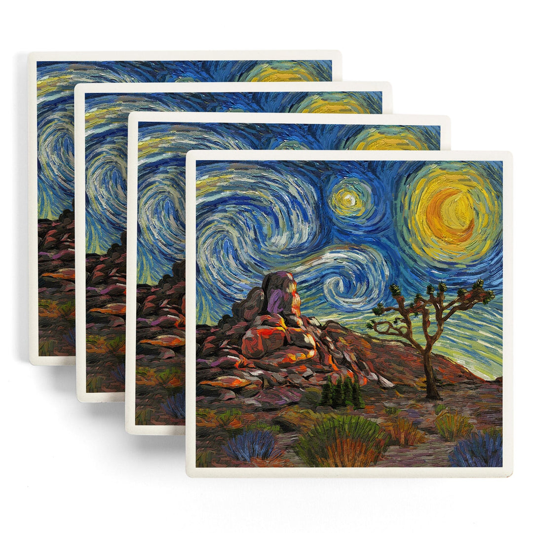 Joshua Tree National Park, Starry Night National Park Series, Coasters Coasters Lantern Press 