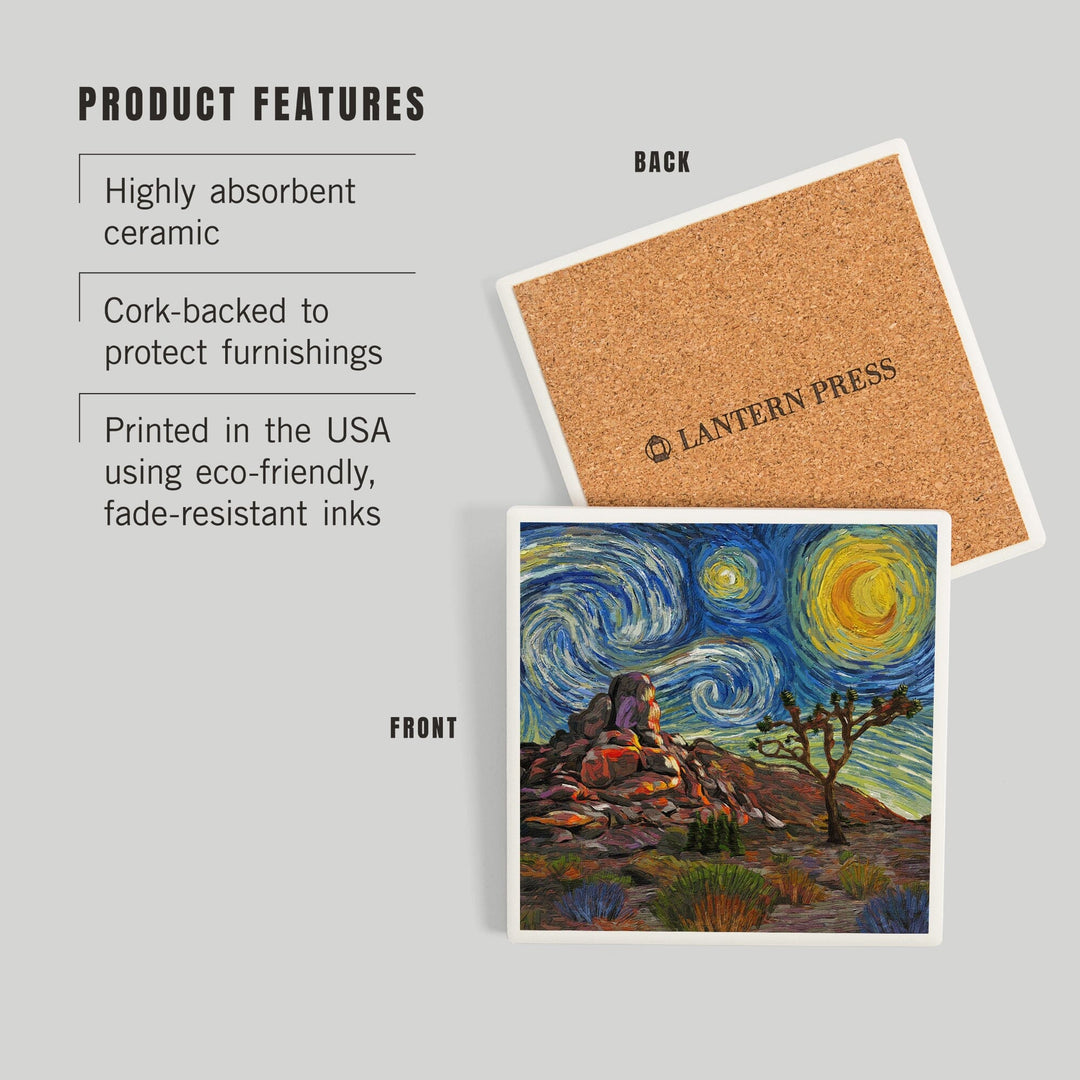 Joshua Tree National Park, Starry Night National Park Series, Coasters Coasters Lantern Press 