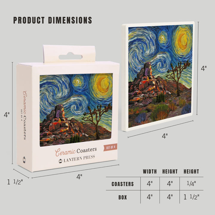 Joshua Tree National Park, Starry Night National Park Series, Coasters Coasters Lantern Press 