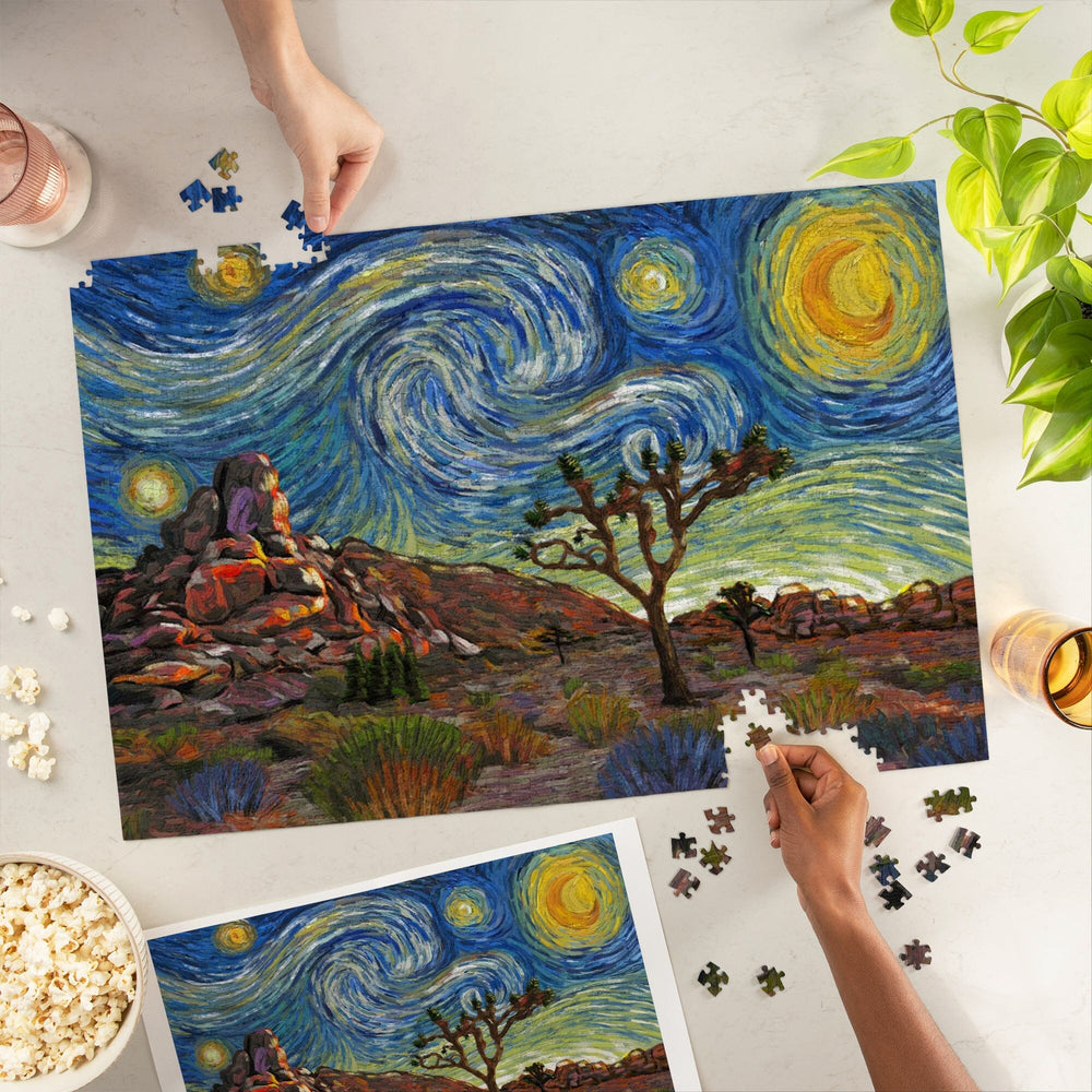 Joshua Tree National Park, Starry Night National Park Series, Jigsaw Puzzle Puzzle Lantern Press 