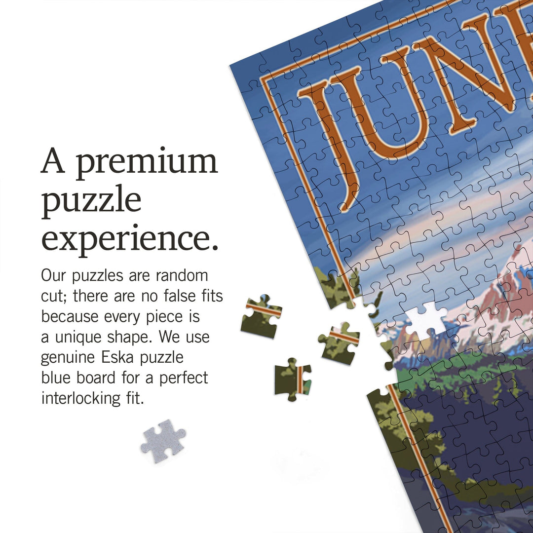 June Lake, California, Scene with Sierra Wave, Jigsaw Puzzle Puzzle Lantern Press 