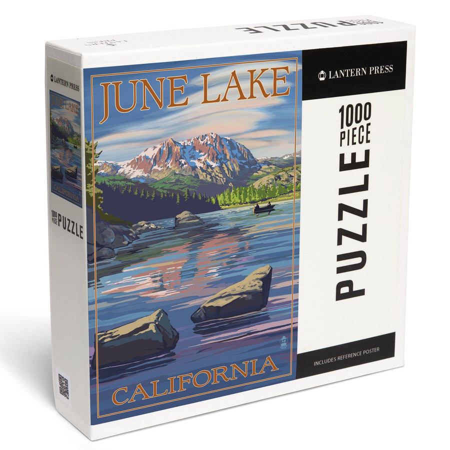June Lake, California, Scene with Sierra Wave, Jigsaw Puzzle Puzzle Lantern Press 
