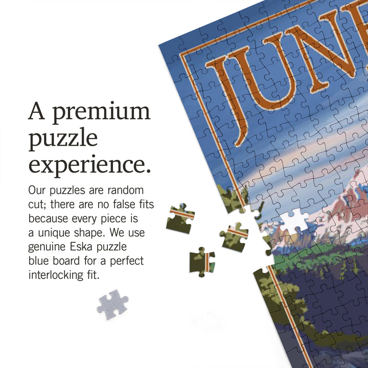 June Lake, California, Scene with Sierra Wave, Jigsaw Puzzle Puzzle Lantern Press 