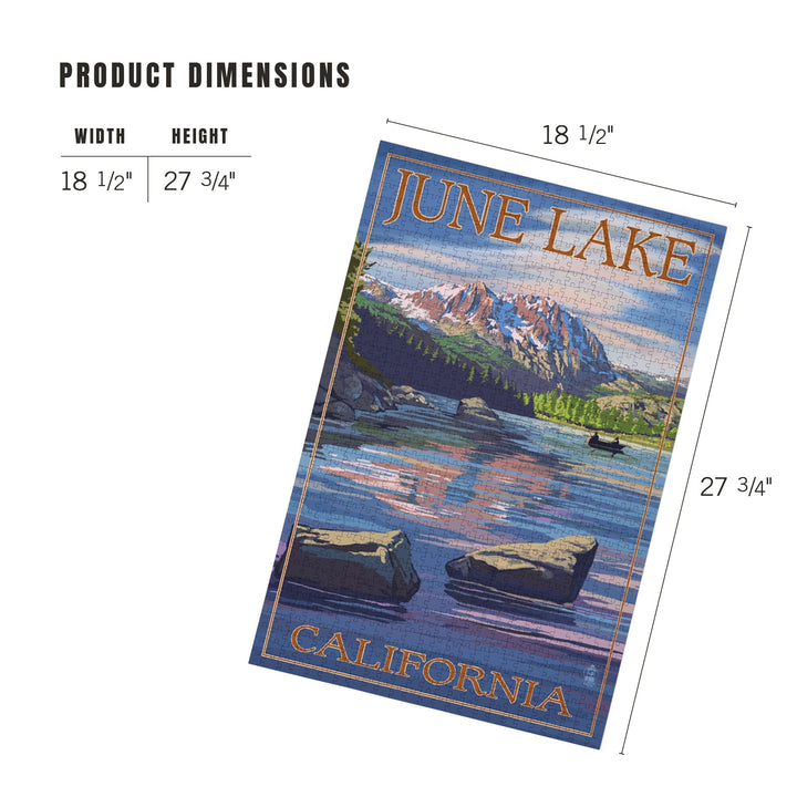 June Lake, California, Scene with Sierra Wave, Jigsaw Puzzle Puzzle Lantern Press 