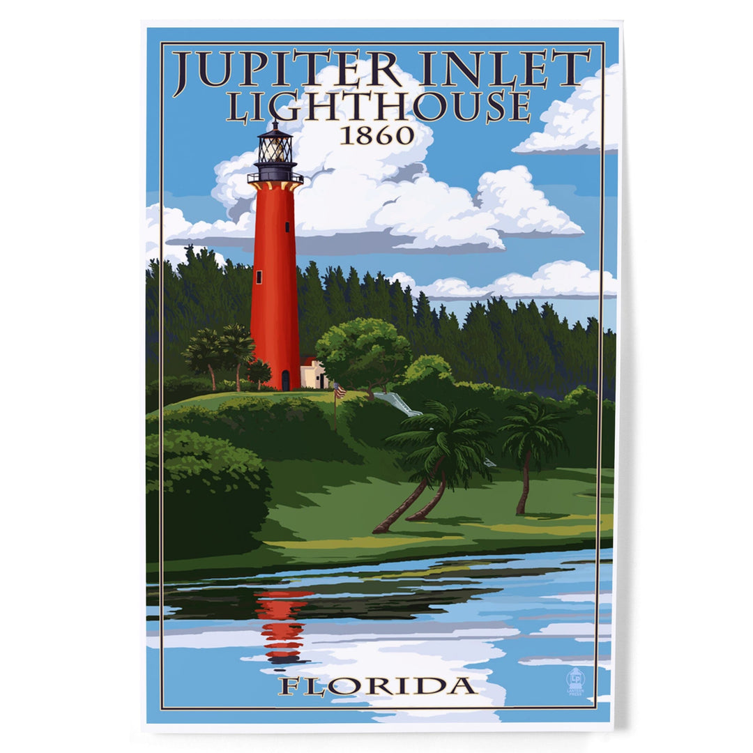 Jupiter, Florida, Jupiter Inlet Lighthouse, Art & Giclee Prints Art Lantern Press 