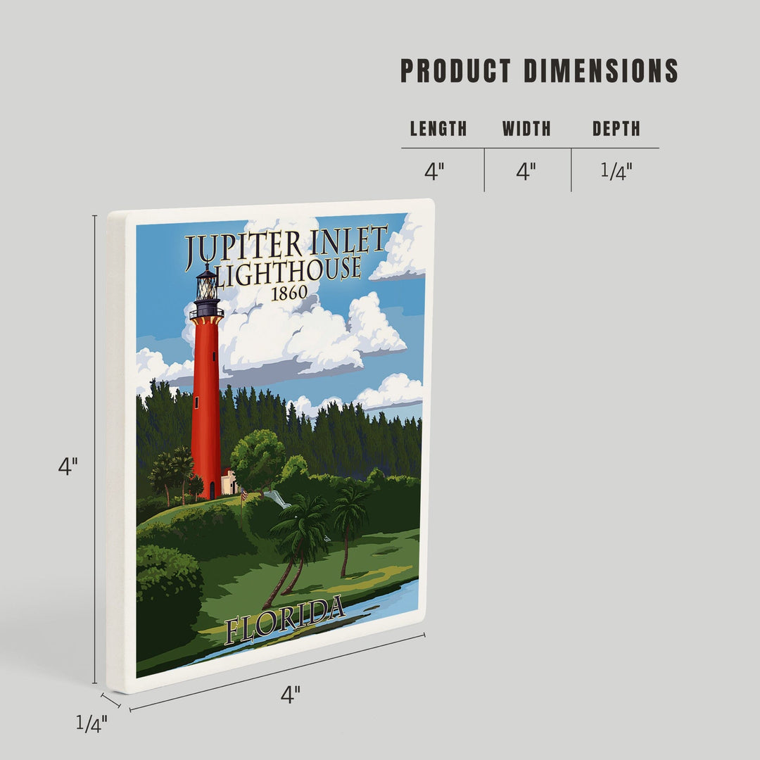 Jupiter, Florida, Jupiter Inlet Lighthouse, Coasters Coasters Lantern Press 