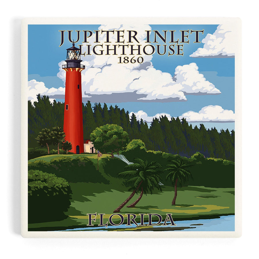 Jupiter, Florida, Jupiter Inlet Lighthouse, Coasters Coasters Lantern Press 