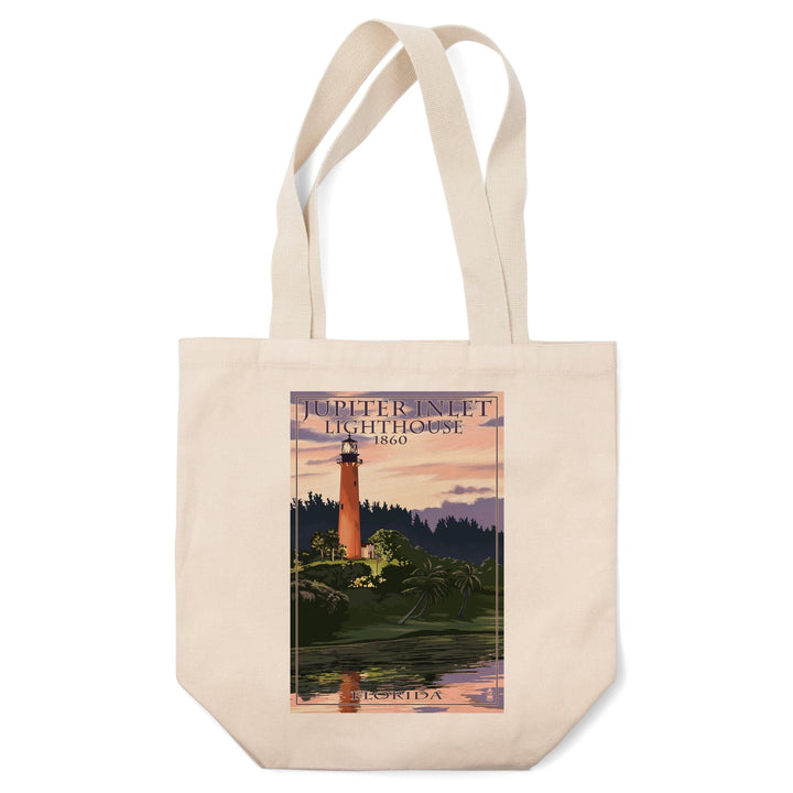 Jupiter, Florida, Jupiter Inlet Lighthouse, Sunset, Tote Bag Totes Lantern Press 