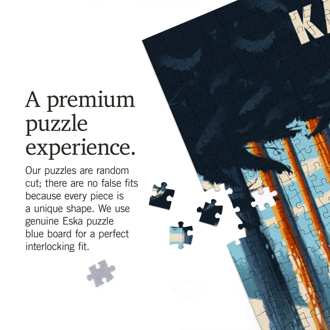 Kansas, Better on Foot, Snowshoeing, Jigsaw Puzzle Puzzle Lantern Press 