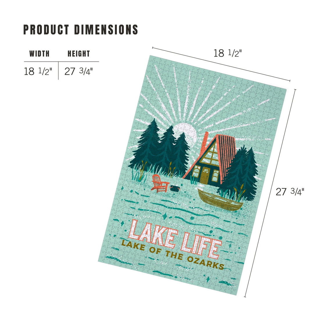 Kansas City, Missouri, Lake of the Ozarks, Lake Life Series, Lake Life, Jigsaw Puzzle Puzzle Lantern Press 