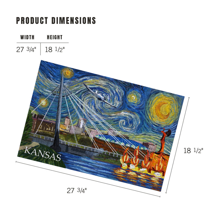 Kansas, Starry Night, Jigsaw Puzzle Puzzle Lantern Press 