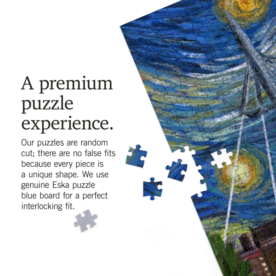 Kansas, Starry Night, Jigsaw Puzzle Puzzle Lantern Press 