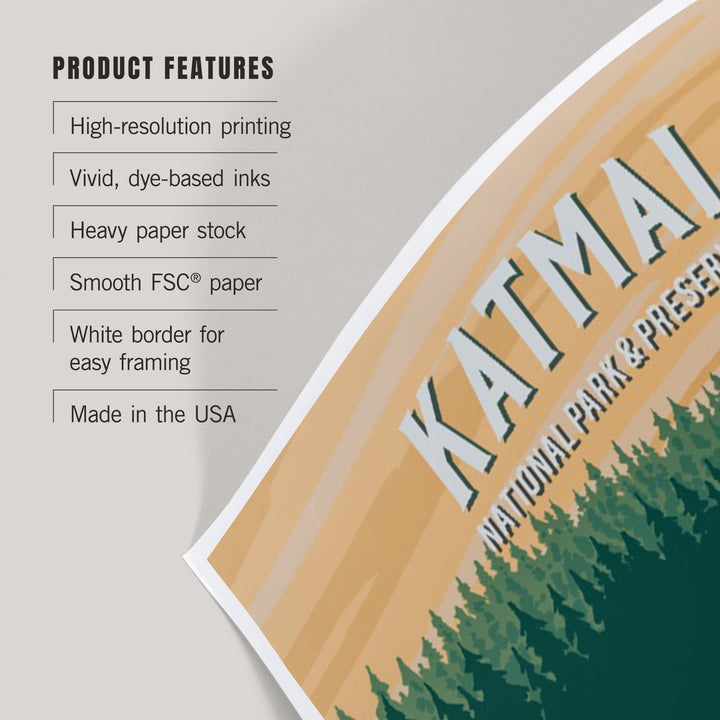 Katmai National Park, Alaska, Painterly National Park Series, Art & Giclee Prints Art Lantern Press 