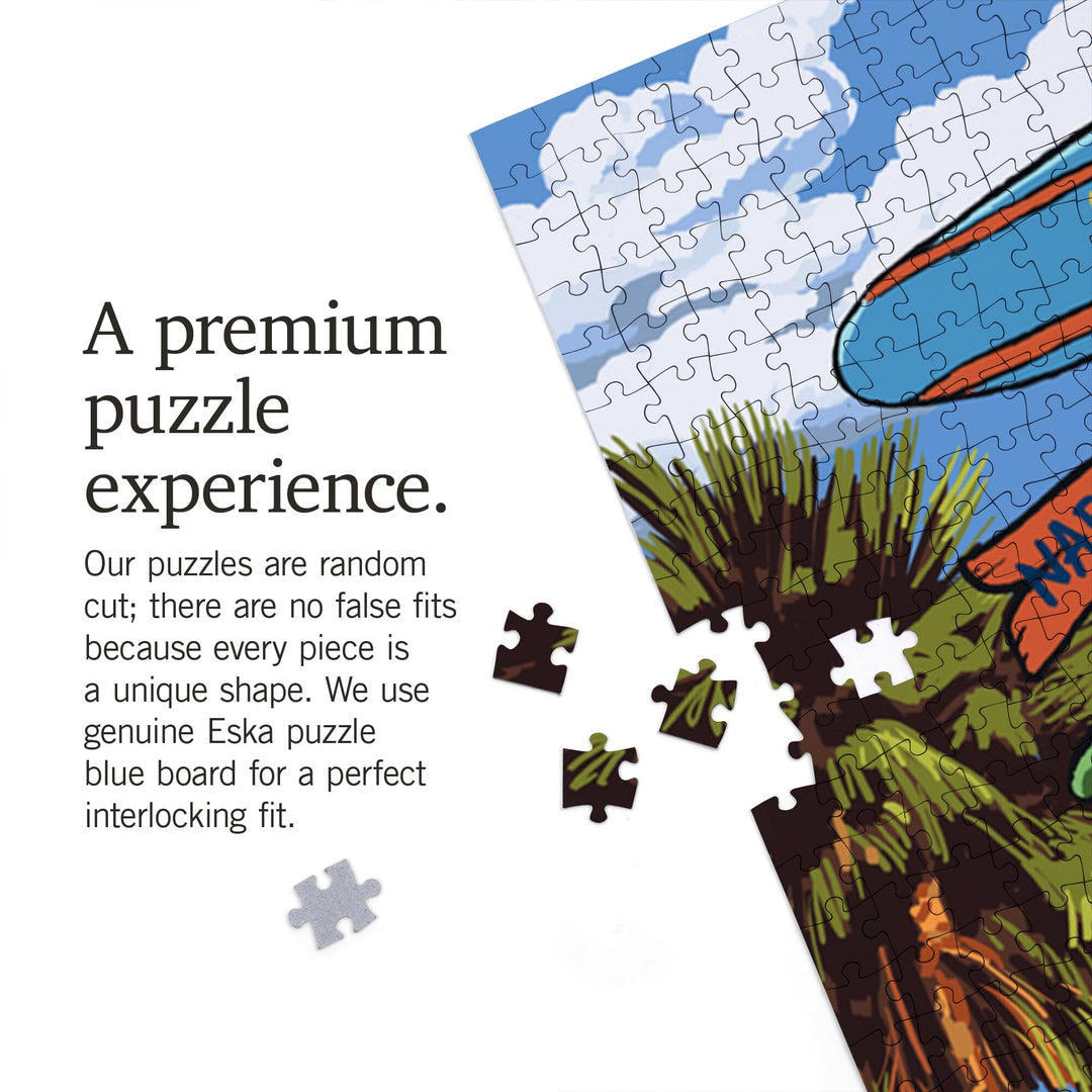 Kauai, Hawaii, Destinations Sign, Jigsaw Puzzle Puzzle Lantern Press 