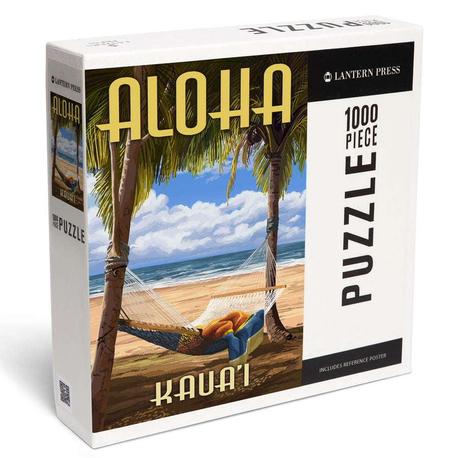 Kaua'i, Hawaii, Hammock Scene, Jigsaw Puzzle Puzzle Lantern Press 
