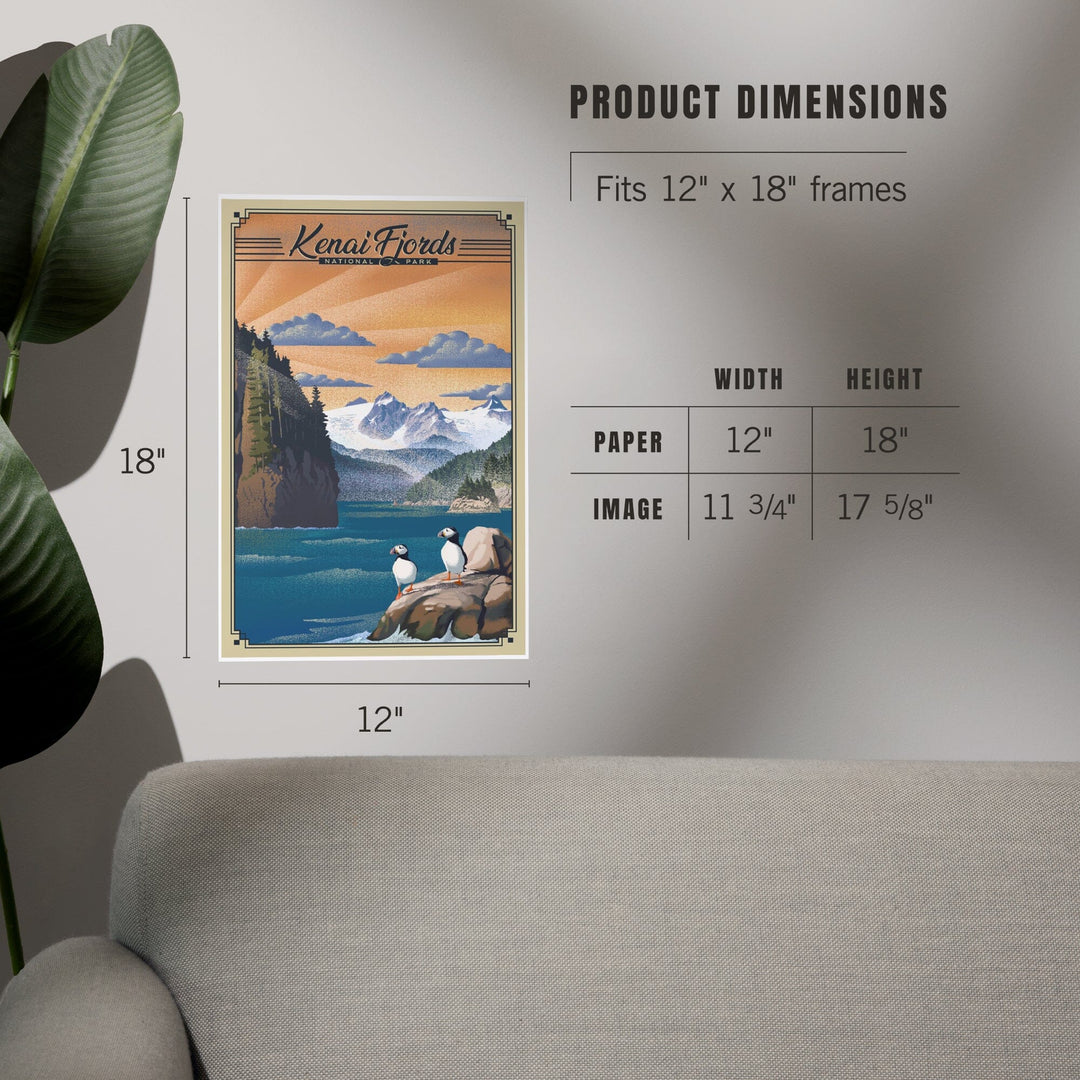 Kenai Fjords National Park, Alaska, Lithograph Park Series, Art & Giclee Prints Art Lantern Press 