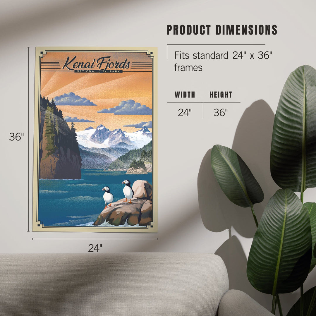 Kenai Fjords National Park, Alaska, Lithograph Park Series, Art & Giclee Prints Art Lantern Press 