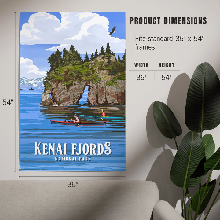 Kenai Fjords National Park, Alaska, Painterly National Parks Series, Art & Giclee Prints - Lantern Press