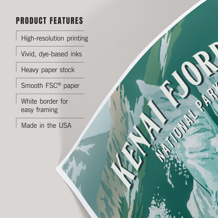 Kenai Fjords National Park, Alaska, Painterly Series, Art & Giclee Prints Art Lantern Press 